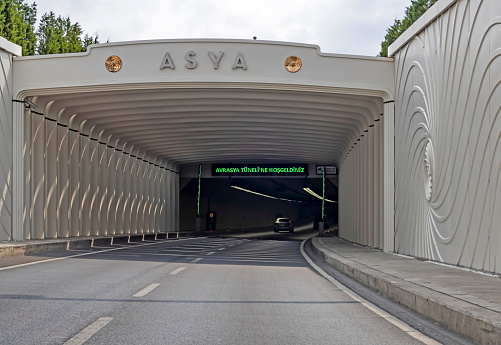 istanbul,turkey-september 13,2020.Avrasya Tunnel connecting Europe and Asia continents under the Marmara Sea