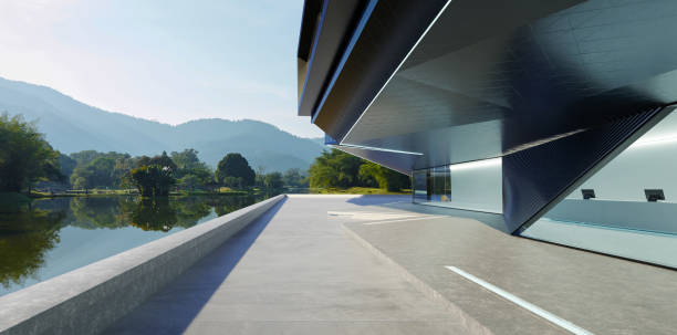 Steel and glass modern building exterior