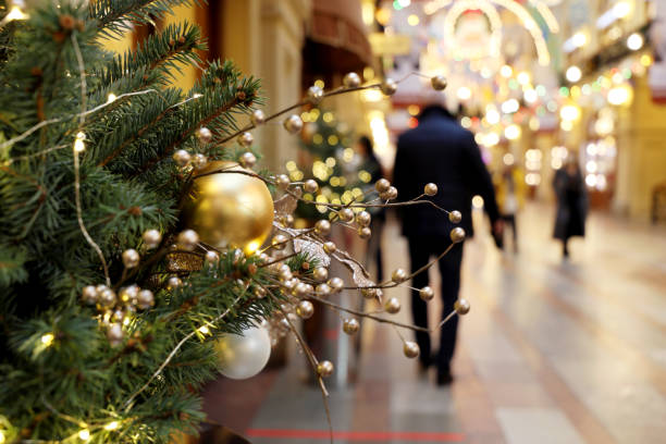 istock Christmas decorations in a shopping mall 1288775682