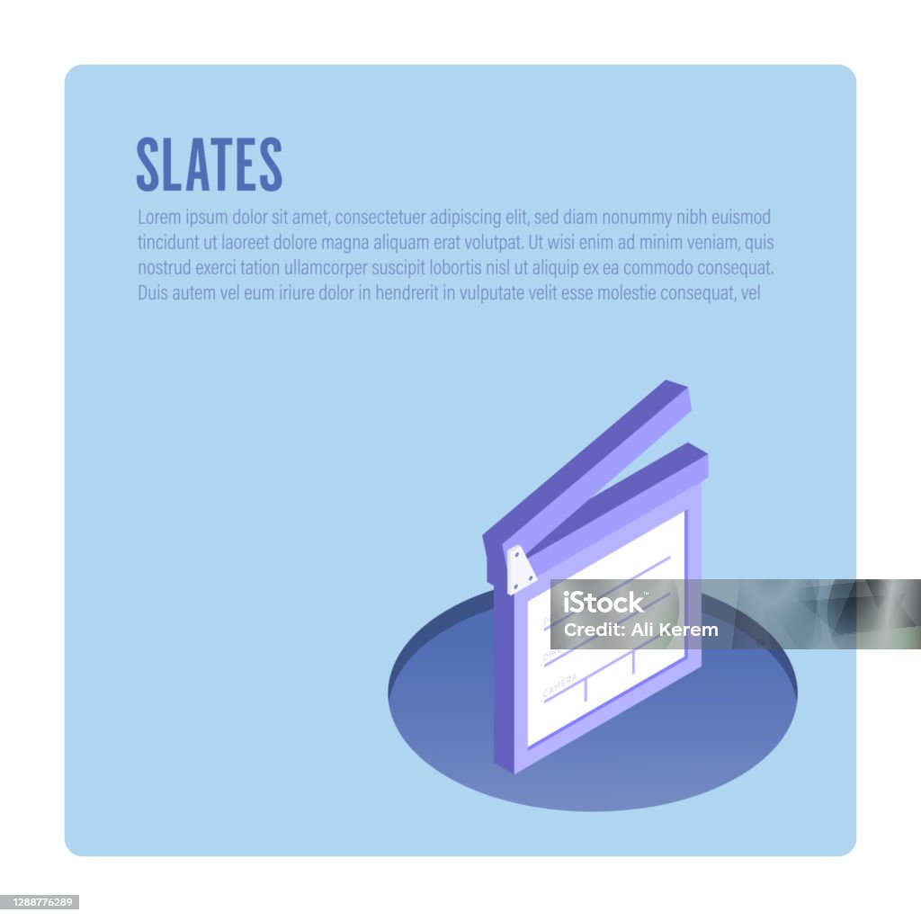 Slate Powerpoint Vector Slates Design In Isometric Vector Illustration Stock Illustration ...