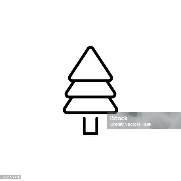 Tannenbaumsymbol Im Vektor Logo Stock Vektor Art und mehr Bilder von