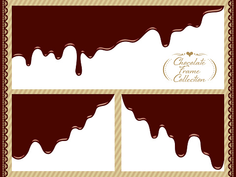 A set of 3 variations of brown chocolate that hangs on the edge of the screen.