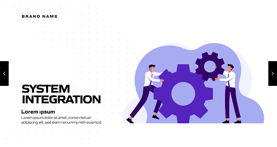 System Integration Concept Vector Illustration for Landing Page Template, Website Banner, Advertisement and Marketing Material, Online Advertising, Business Presentation etc.