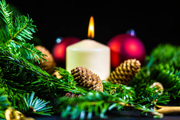 Christmas decoration with candle