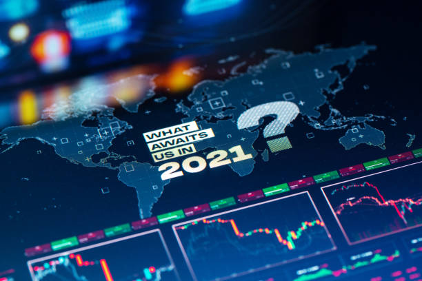 istock What Awaits Us in 2021 Background on World Map 1288783059