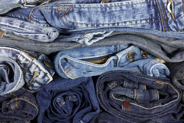 istock Pile of jeans clothes 1288783245
