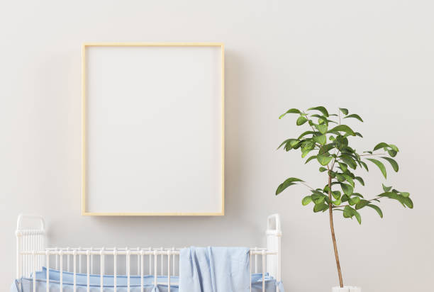 istock Child room poster mock up 1288789440