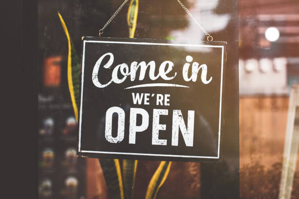 istock Text on vintage black sign 
