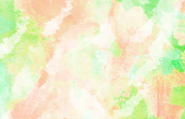 istock Abstract watercolor pink, white and green background 1288791443