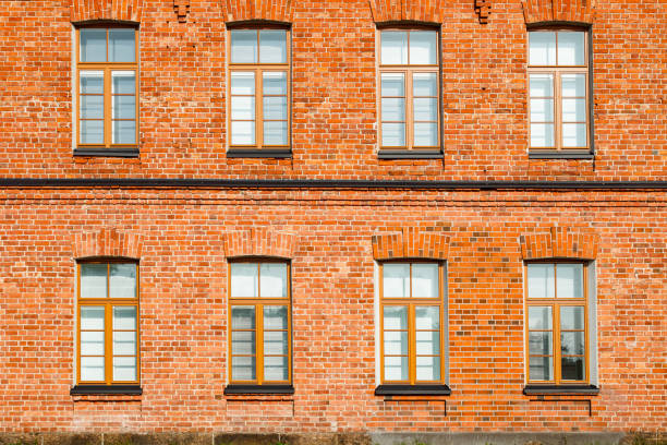 istock Beautiful vintage red brick building at sunny day 1288798894