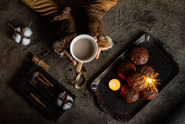 istock Cozy Christmas atmosphere. Cocoa. Mood. 1288800940