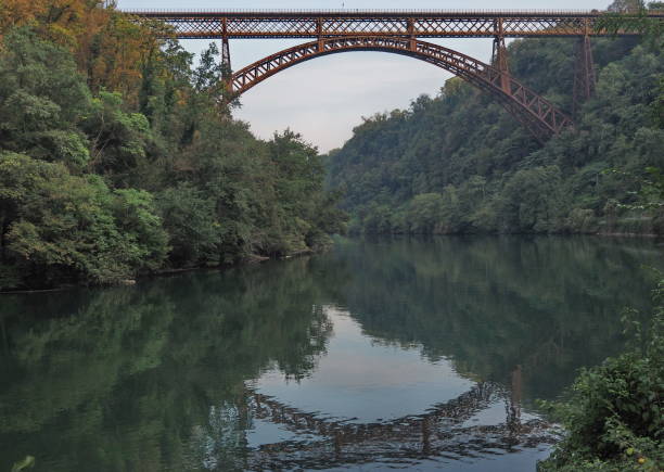 istock San Michele bridge in Paderno d'Adda, Italy. 1288803849