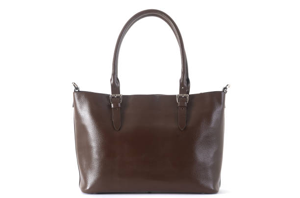 istock brown leather female bag on a handle on a white background 1288804751