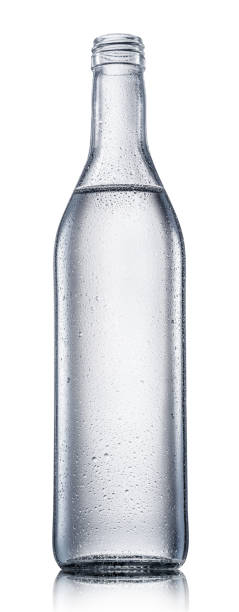 istock Bottle of vodka or gin, chilled alcohol drink, on white background. Clipping path. 1288805826