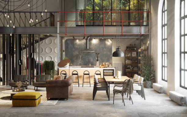 istock Interior of a living room in 3d render 1288805931