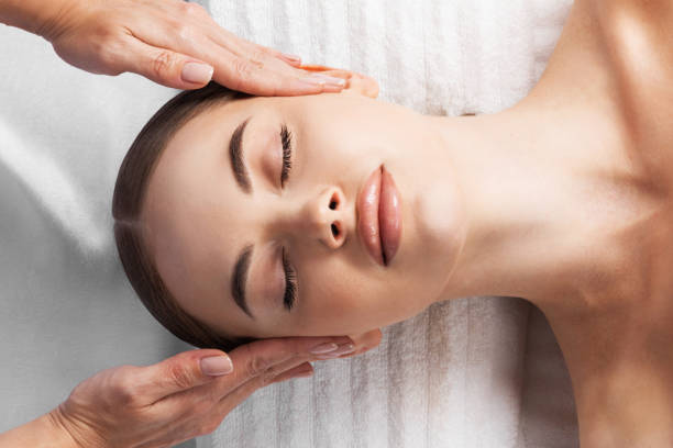 istock Woman at facial massage 1288806228