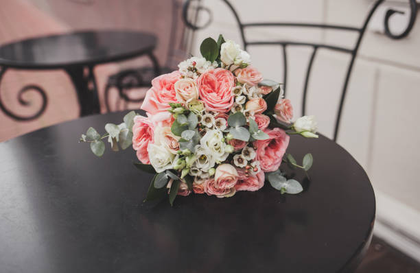 istock Wedding bouquet of their roses 1288807283