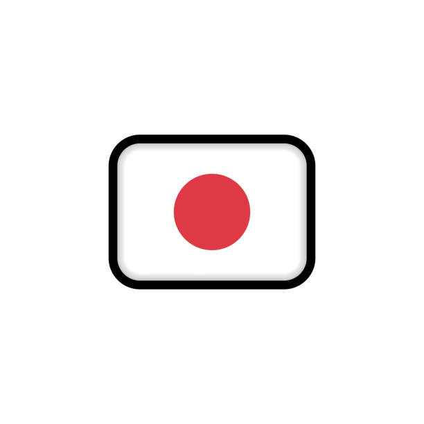 флаг японии. национальный флаг японии. японский символ. векторная иллюстрация. eps10 - japanese flag flag japan illustration and painting stock illustrations