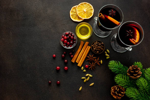 istock Christmas hot drink in glasses - mulled red wine 1288807827