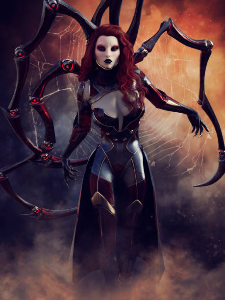 istock Fantasy woman with spider wings 1288807869