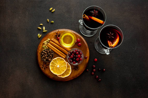 istock Christmas hot drink in glasses - mulled red wine 1288808196