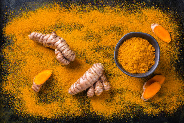 istock Turmeric root curcuma longa powder, superfood, spices 1288808397