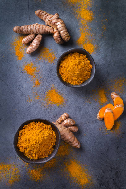 istock Turmeric root curcuma longa powder, superfood, spices 1288808958