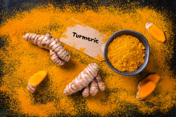 istock Turmeric root curcuma longa powder, superfood, spices 1288808963