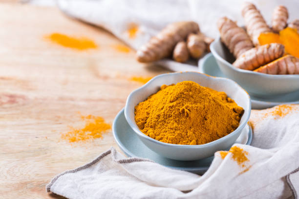 istock Turmeric root curcuma longa powder, superfood, spices 1288809606