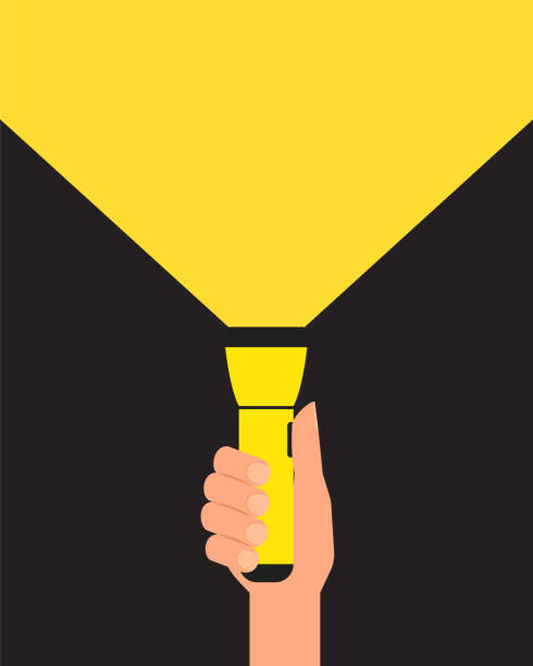 Handhalte-Taschenlampe – Vektorgrafik