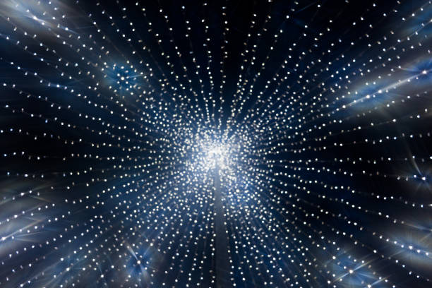 istock Abstract bokeh background. Sparkling winter decorations lights, at night. 1288813190