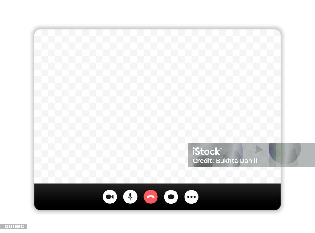 Video Call Editable Video Call Screen Template Video Call Interface Vector Page Of The ...