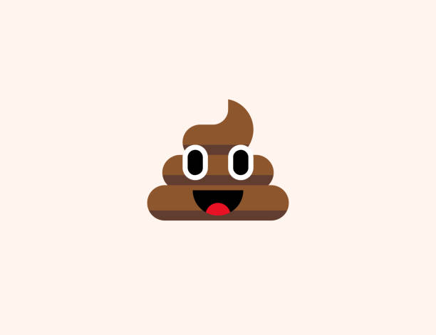Pile of Poo vector icon. Isolated Smiling Poop flat colored symbol - Vector Pile of Poo vector icon. Isolated Smiling Poop flat colored symbol - Vector animal dung stock illustrations