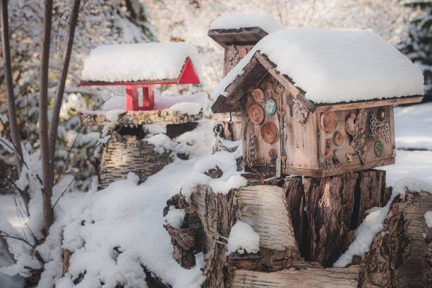 istock Snow Covered Birdhouses 1288818130