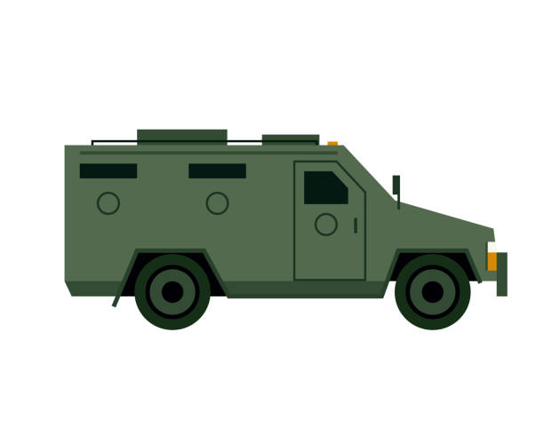 Military Humvee icon Military Humvee icon. Clipart image isolated on white background armoured truck stock illustrations