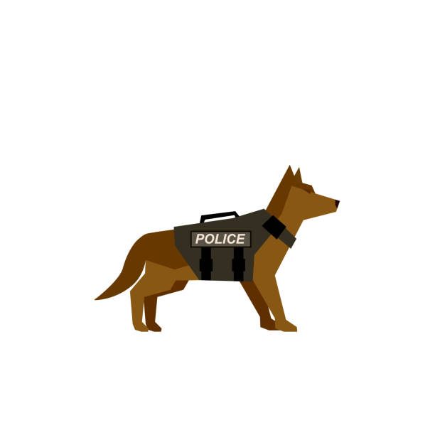Polizeihund-Ikone – Vektorgrafik