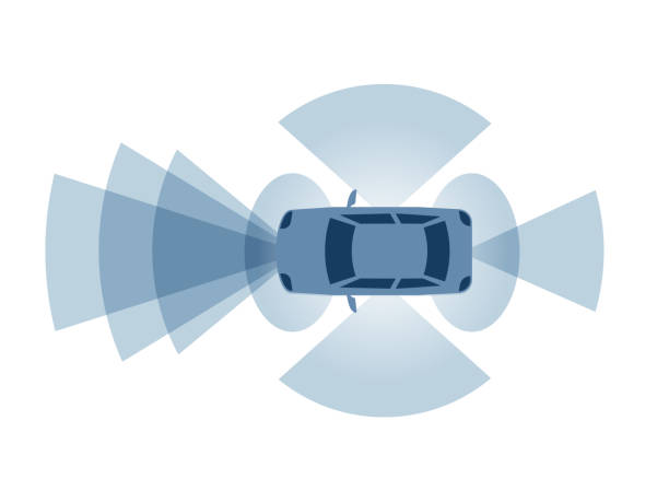 Sensor fusion concept image Sensor fusion concept. Clipart image isolated on white background autonomous vehicles stock illustrations