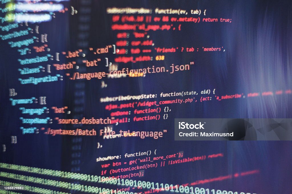 Abstract Computer Script Code Programming Code Screen Of Software ...