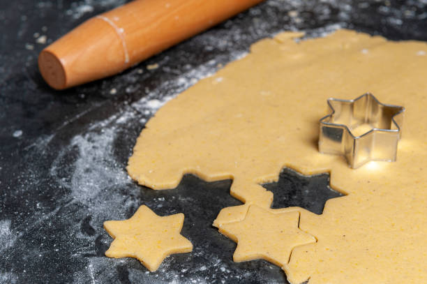 istock Raw Cookie dough on a slate plate. 1288831023