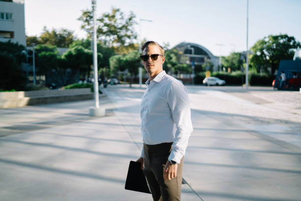 istock Professional adult man standing in downtown 1288831086