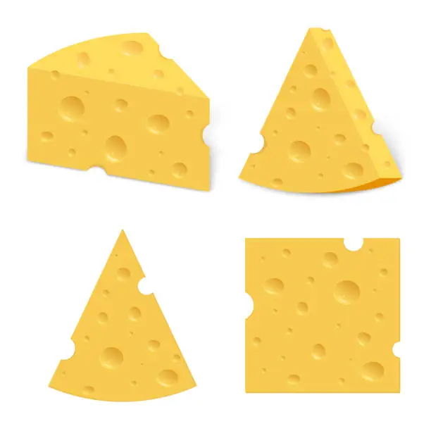 Vector illustration of Cheese 4
