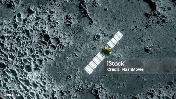 Textured Surface Of The Moon In Motion Closeup Satellite Moving Along The Moon 3d Illustration Elements Of This Image Furnished By Nasa Stock Photo - Download Image Now
