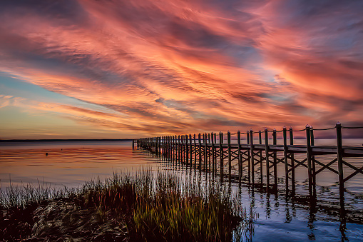 A breathtaking sunset in the Outer Banks, North Carolina.