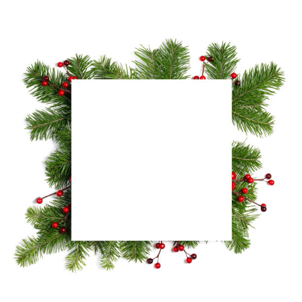 istock Christmas card and decor on white 1288838560