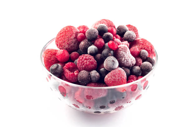 blueblueberry and canberry in the glass for background and wall papaer