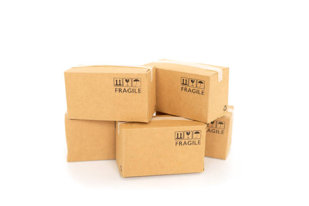istock Paper boxes on white background .Online shopping or ecommmerce concept and delivery service concept 1288851498