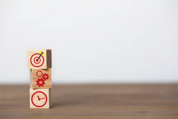 istock Business strategy and action plan concept. On wooden cube block. 1288856741