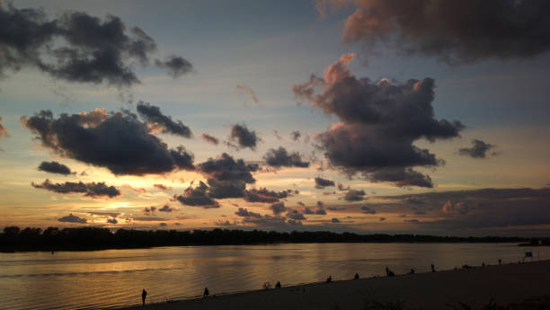 istock Sky over the river in the evening. 1288856767