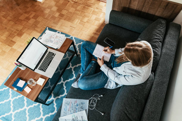 istock Woman developing new business while locked down during pandemic 1288860101