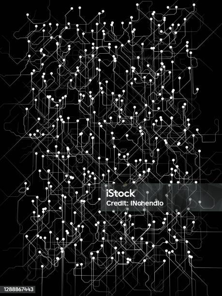 Abstract Map Network Technology Abstract Abstract Metro Map Or Digital Network Communication ...
